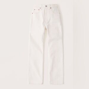 Abercrombie & Fitch Ultra High Rise Ankle Straight Jeans CREAM 29/8R